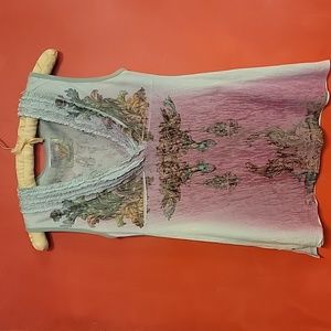 Butterfly Dropout Sleeveless Tank Top Size S